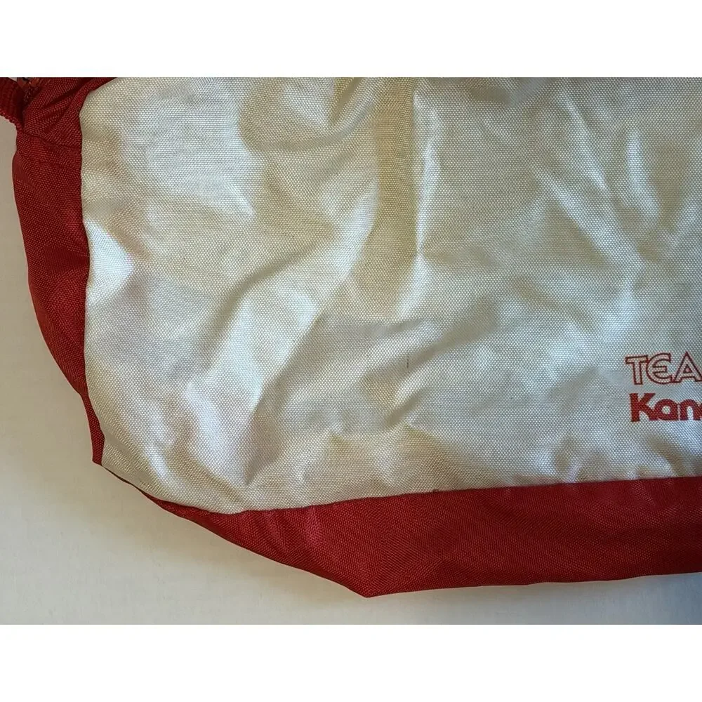 Vintage Rare Kangaroos Roos Travel Bag Red/White Hard to Find!! FREE SHIPPING